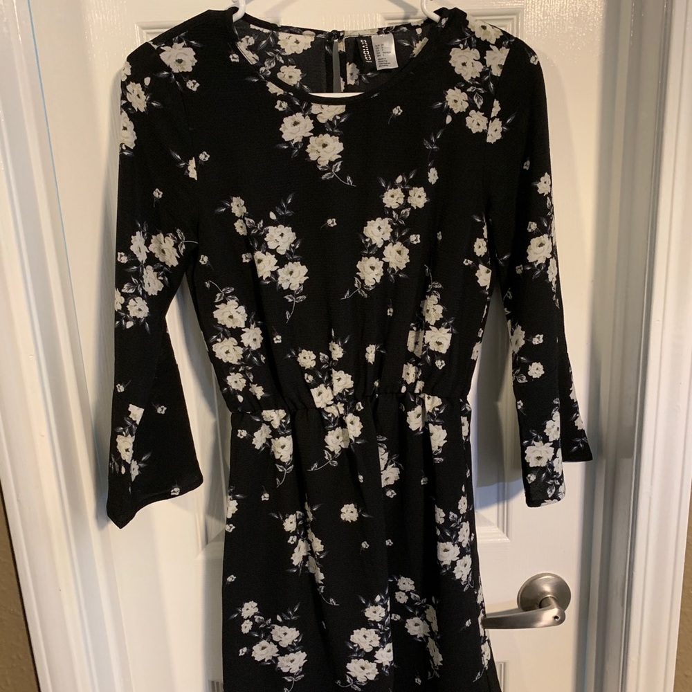 Black floral dress